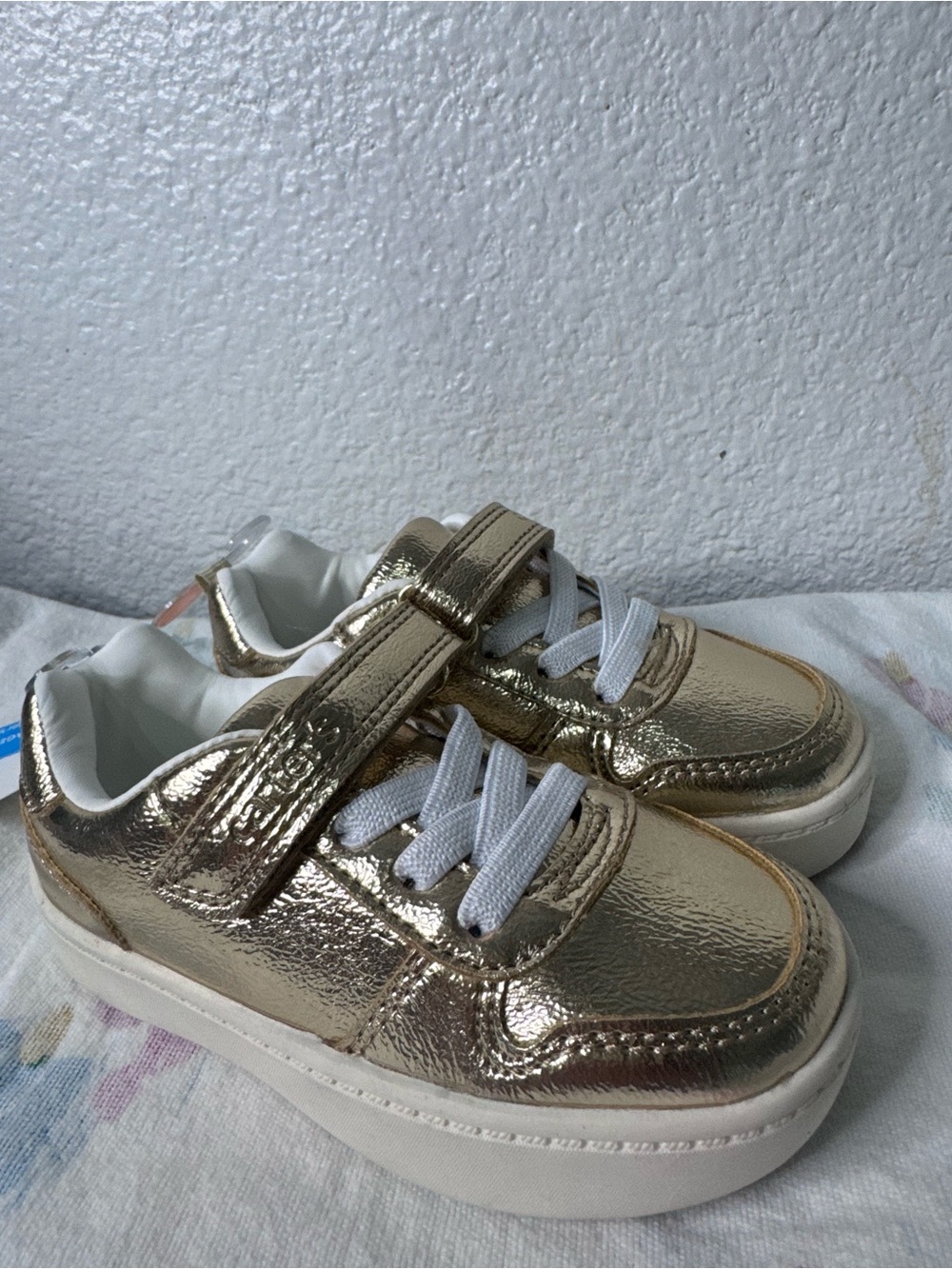 Carter's Metallic Gold Toddlers' Sneakers with Velcro Strap
